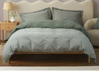 Постельное белье хлопок Lotus Home - Checked Gingham Olive (Турция), семейный